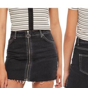 Topshop Moto Zip Skirt